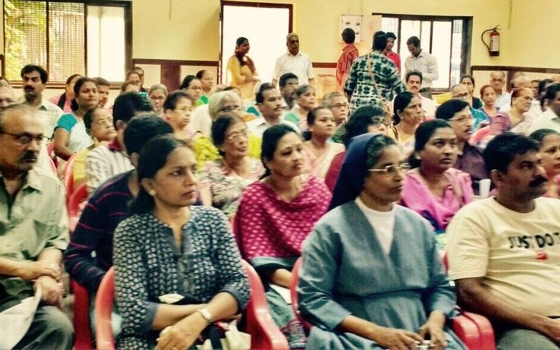 A full hall at a disease awareness programme