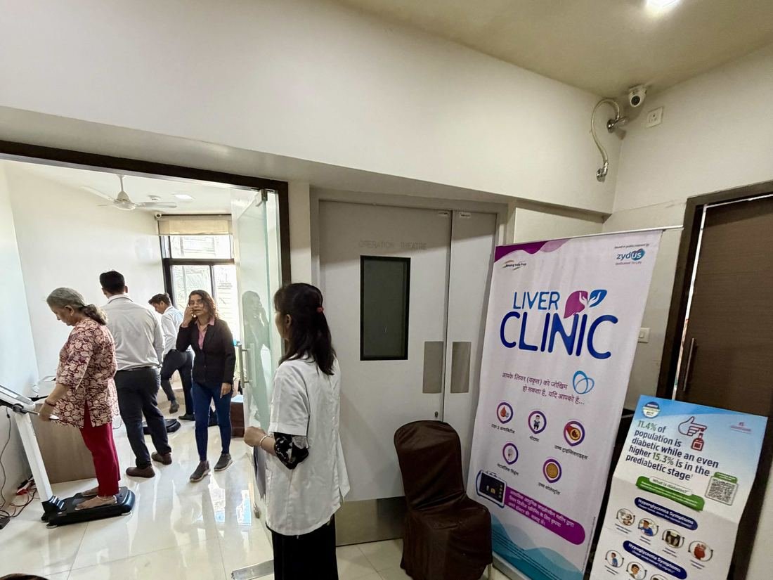 The Synergy Health Foundation liver and diabetes clinic during a community camp